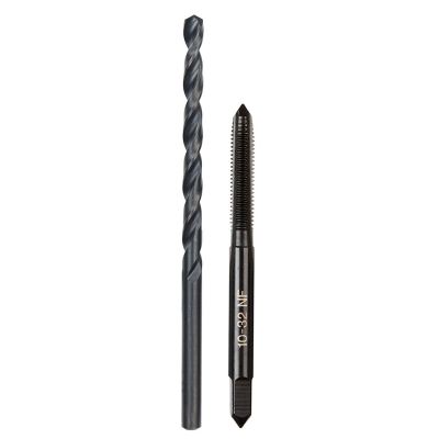 MLW49-57-5527 image(0) - Milwaukee Tool 10-32 NF Straight Flute Plug Tap & #21 Drill Bit