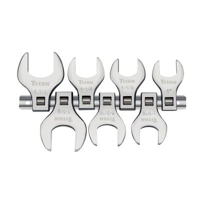 TIT17671 image(0) - TITAN 7 pc. 1/2 in. Drive SAE Jumbo Crowfoot Wrench Set