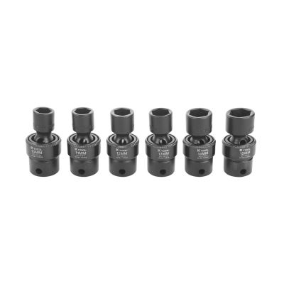 KTI37500 image(0) - K Tool International Socket Set Impact Flex 3/8 in. Dr 6 Piece Metric