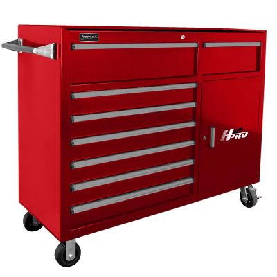 HOMRD04056082 image(0) - Homak Manufacturing 56 in. H2Pro Series 8 Drawer Rolling Cabinet, Red