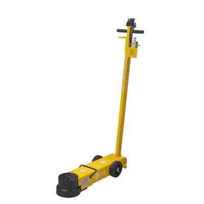 ESC10771 image(0) - ESCO Yellow Jackit 50 Ton 3 stage Long Style Air Hydraulic Lifting Service Jack