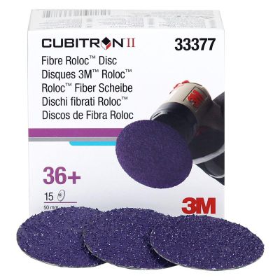 MMM33377 image(0) - 3M CUBITRON II FIBRE ROLOC DISC 2" 36+ 15/BX, 6BX/CS