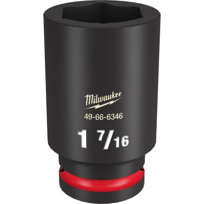 MLW49-66-6346 image(0) - Milwaukee Tool SHOCKWAVE Impact Duty  3/4"Drive 1-7/16" Deep 6 Point Socket