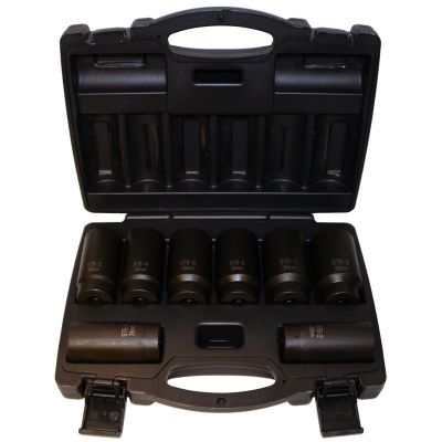 CAL976 image(0) - Horizon Tool 8-piece 12-point axle nut socket set