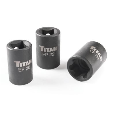 TIT17414 image(0) - TITAN 3-PC EXTERNAL TORX PLUS SOCKET SET