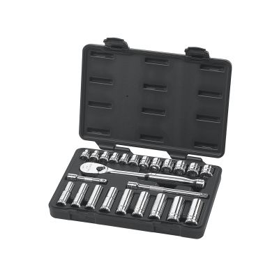 KDT80559 image(0) - GearWrench 24PC 3/8" DRIVE METRIC SOCKET SET (STD / DEEP)