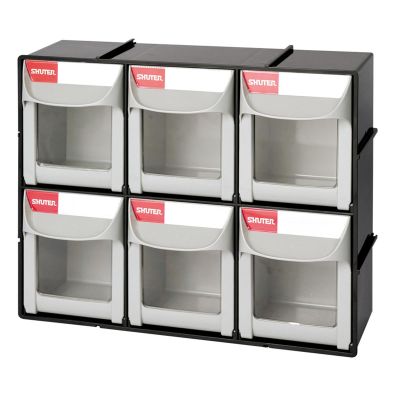 LDS1010018 image(0) - LDS (ShopSol) Flip Out Part Storage Bins - 6 Compartment