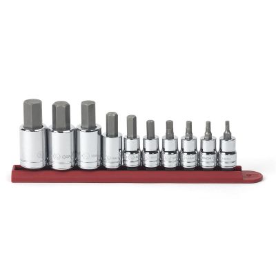 KDT80579 image(0) - GearWrench 10PC 3/8" & 1/2" DRIVE SAE HEX BIT SOCKET SET