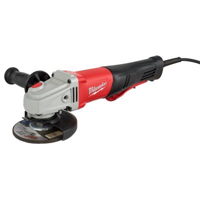 MLW6143-31 image(0) - Milwaukee Tool 11 Amp 4-1/2” / 5” Braking Small Angle Grinder Paddle No-Lock