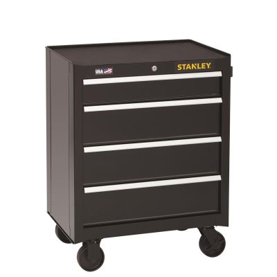 SNLSTST22744BK image(0) - Black & Decker Stanley 4-Drawer Rolling Cabinet, 26.5 in.