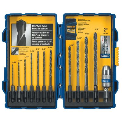 HAN4935643 image(0) - Hanson 12 Piece Black Oxide Hex Shank Drill Bit Set