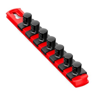 ERN8412 image(0) - Ernst Mfg. 8” Socket Organizer and 7 Socket Clips - Red - 1/2”