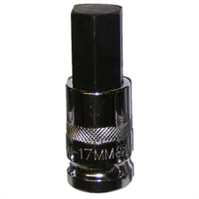 VIMHM-17MM image(0) - VIM Tools 17 mm Hex Bit, Chrome 1/2 Inch Square Drive Bit Holder