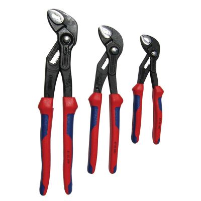 KNP3X8702 image(0) - KNIPEX 3PC COBRA CUSHION GRIP PLIER SET