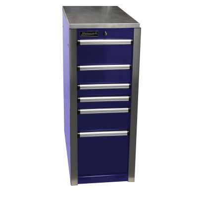 HOMHX08015062 image(0) - Homak Manufacturing HXL 6-Drawer Side Cabinet - Blue