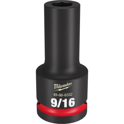 MLW49-66-6332 image(0) - Milwaukee Tool SHOCKWAVE Impact Duty  3/4"Drive 9/16" Deep 6 Point Socket