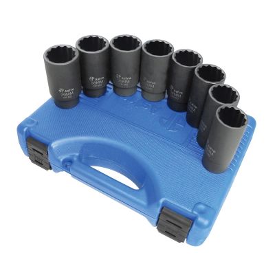 AST78868 image(0) - Astro Pneumatic 8pc 12-Point Axle Nut Socket Set