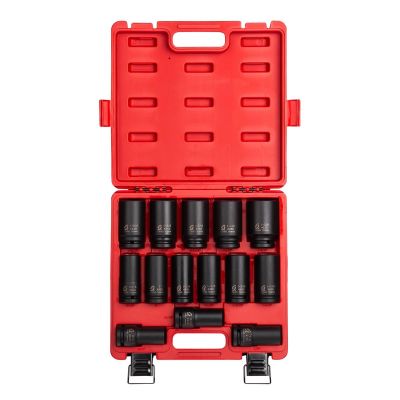 SUN4638 image(0) - Sunex 14 Pc. 3/4" Drive Deep SAE Impact Socket Set