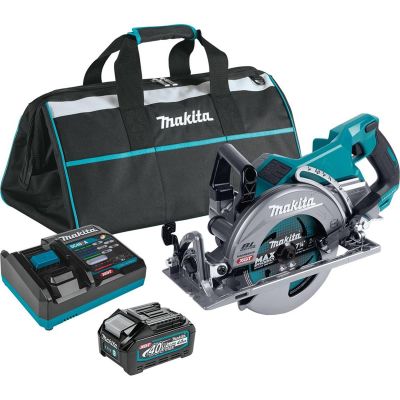 MAKGSR01M1 image(0) - 40V max XGT® Brushless Cordless Rear Handle 7-1/4” Circular Saw Kit, bag, with one battery (4.0 Ah)