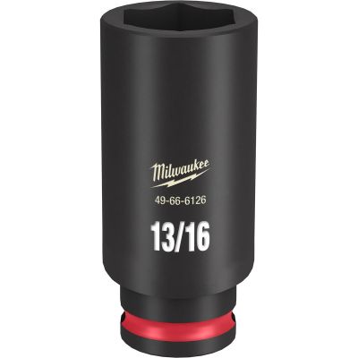 MLW49-66-6126 image(0) - Milwaukee Tool SHOCKWAVE Impact Duty  3/8"Drive 13/16" Deep 6 Point Socket