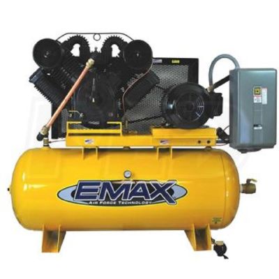 EMXEP20H120V3 image(0) - Emax Compressor Compressor 20 HP 2 Stg 3 Ph Horz 120 Gal