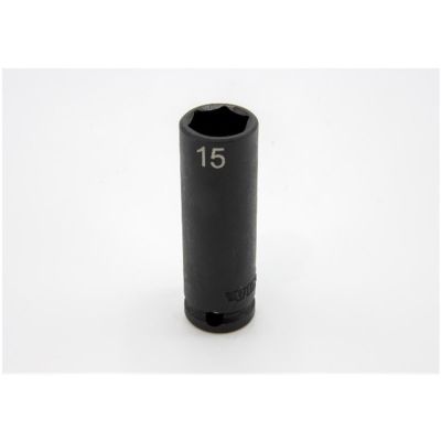 VIMIMPM615D image(0) - VIM Tools 15 mm X 3/8 Inch Drive CR-MO Impact Socket - Deep