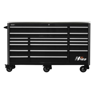 HOMHX04072171 image(0) - Homak Manufacturing 72 in. HXL 17-Drawer Roller Cabinet - Black