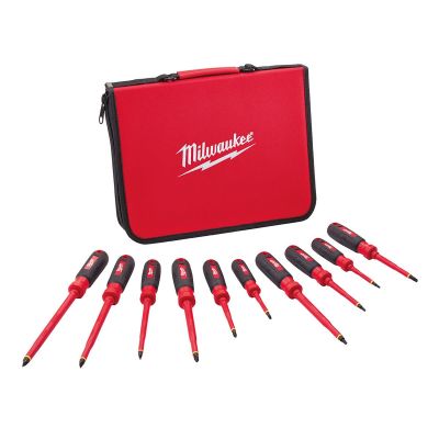 MLW48-22-2210 image(0) - Milwaukee Tool 10 PC 1000V Insulated Screwdriver Set w/ EVA Foam Case