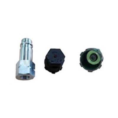 FJC2802 image(0) - FJC R-1234yf Aluminum straight adapter with JRA Valve core with cap 1/8 NPT F M9 x 1