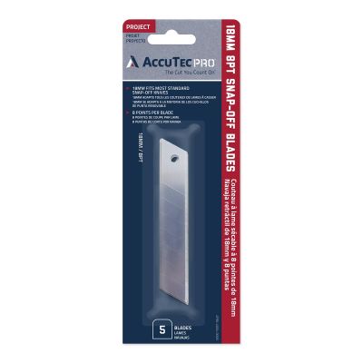 ASR66-0372 image(0) - AccuTec Pro 18mm 8-Point Snap Off Replacement Blade, 5 Pack