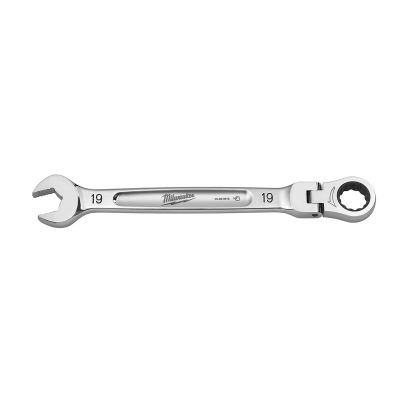 MLW45-96-9619 image(0) - Milwaukee Tool 19mm Flex Head Ratcheting Combination Wrench