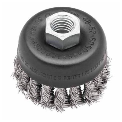 MLW48-52-5050 image(0) - Milwaukee Tool 3" Knot Wire Cup Brush - Stainless Steel