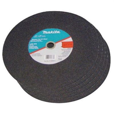 MAKB-10849-5 image(0) - Makita 14" x 1" x 1/8" Abrasive Cut Off Wheel (Pack of 5)