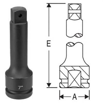 GRE4010EL image(0) - Grey Pneumatic 1"DR 10" EXT. W/LOCKING PIN HOLE