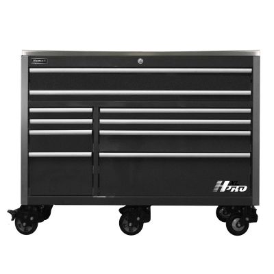 HOMHX04060111 image(0) - Homak Manufacturing 60 in. HXL 10-Drawer Roller Cabinet - Black