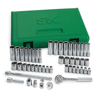 SKT91848 image(0) - S K Hand Tools 48 Pc. 1/4" Drive 6Pt Fr/Mt Socket Set W/Added Pieces