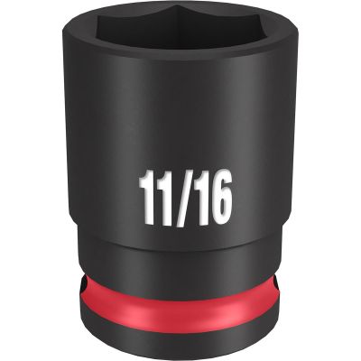 MLW49-66-6109 image(0) - Milwaukee Tool SHOCKWAVE Impact Duty  3/8" Drive 11/16" Standard 6 Point Socket